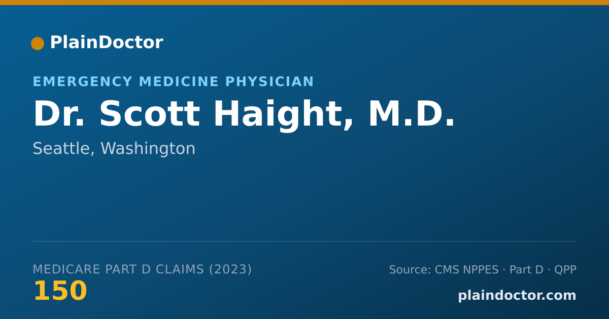 Shareable card for Scott Haight, M.D. - Emergency Medicine Physician, Seattle, WA