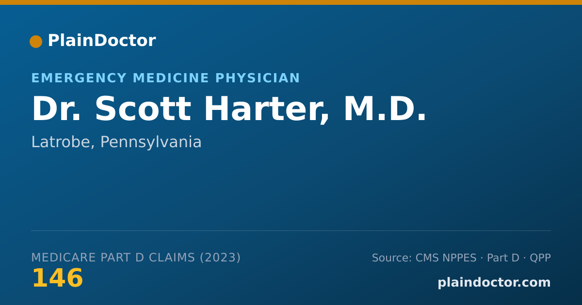 Shareable card for Scott Harter, M.D. - Emergency Medicine Physician, Latrobe, PA