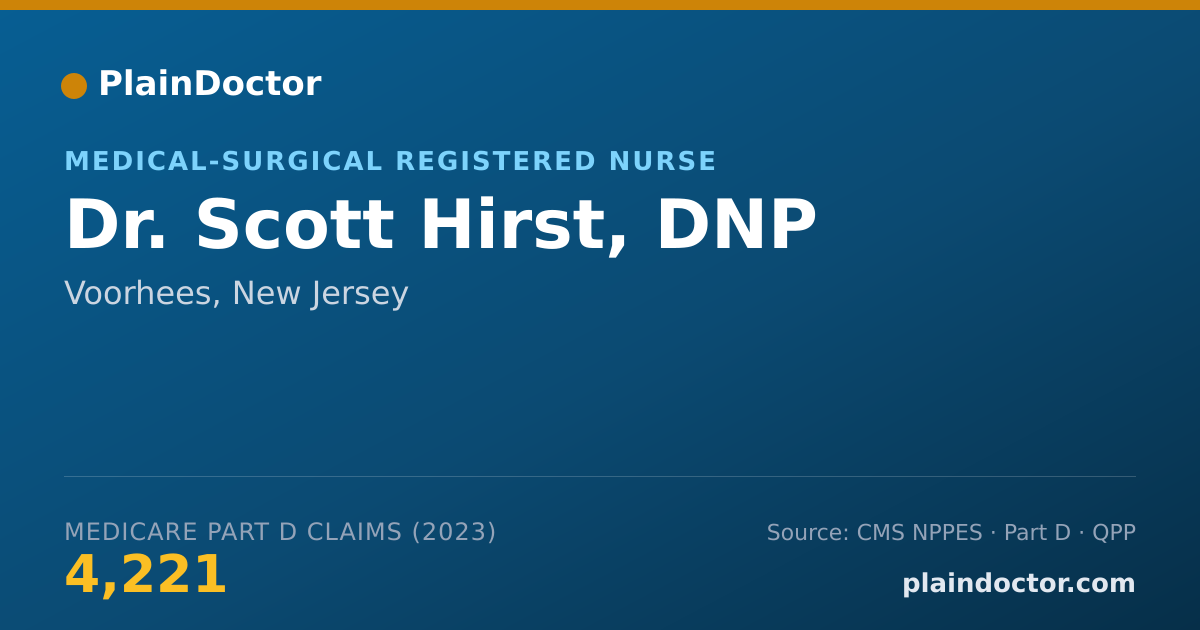 Shareable card for Scott Hirst, DNP - Medical-Surgical Registered Nurse, Voorhees, NJ