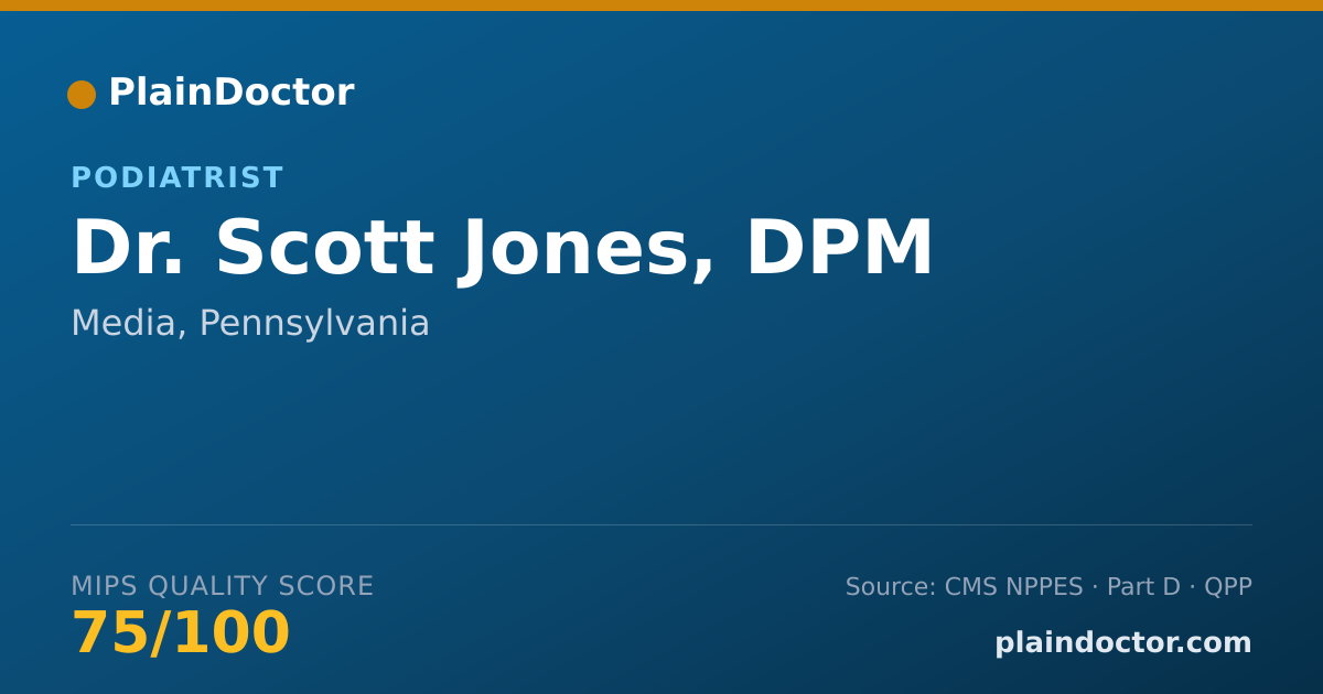 Shareable card for Scott Jones, DPM - Foot Surgery Podiatrist, Media, PA