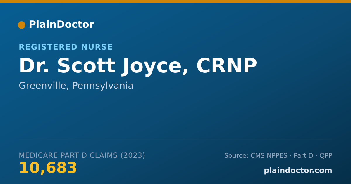 Shareable card for Scott Joyce, CRNP - Registered Nurse, Greenville, PA