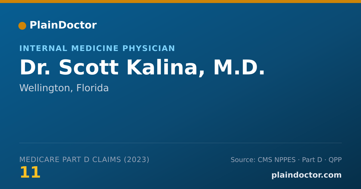 Shareable card for Scott Kalina, M.D. - Internal Medicine Physician, Wellington, FL