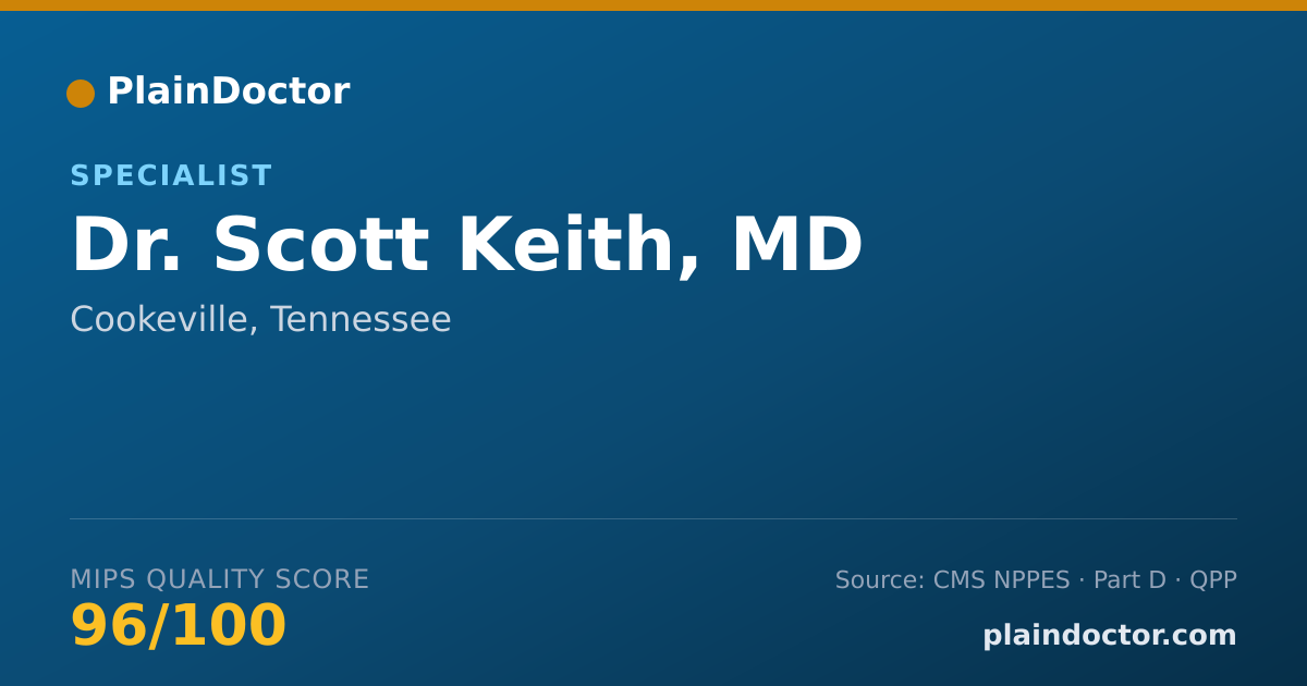 Shareable card for Scott Keith, MD - Specialist, Cookeville, TN