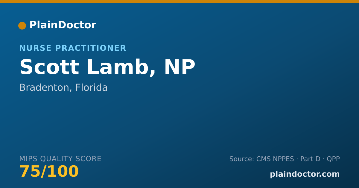 Shareable card for Scott Lamb, NP - Nurse Practitioner, Bradenton, FL