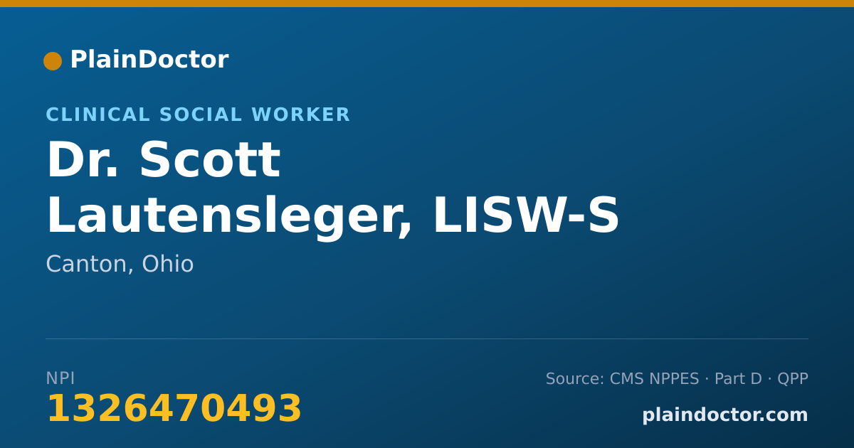 Shareable card for Scott Lautensleger, LISW-S - Clinical Social Worker, Canton, OH