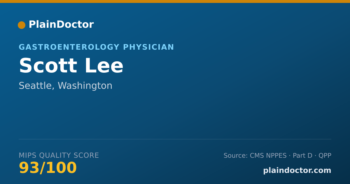 Shareable card for Scott Lee - Gastroenterology Physician, Seattle, WA