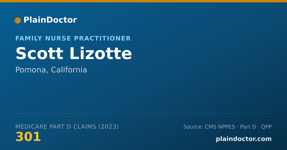 Shareable card for Scott Lizotte - Family Nurse Practitioner, Pomona, CA