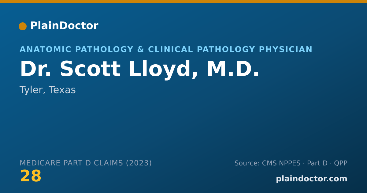 Shareable card for Scott Lloyd, M.D. - Anatomic Pathology & Clinical Pathology Physician, Tyler, TX