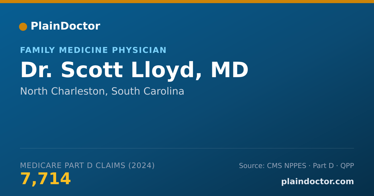 Shareable card for Scott Lloyd, MD - Family Medicine Physician, North Charleston, SC
