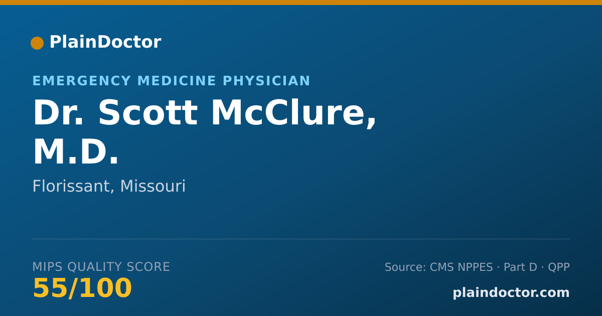 Shareable card for Scott McClure, M.D. - Emergency Medicine Physician, Florissant, MO