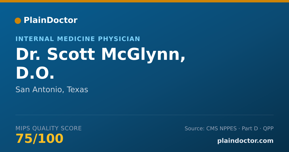 Shareable card for Scott McGlynn, D.O. - Internal Medicine Physician, San Antonio, TX
