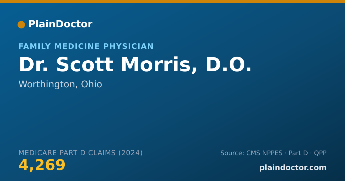 Shareable card for Scott Morris, D.O. - Family Medicine Physician, Worthington, OH