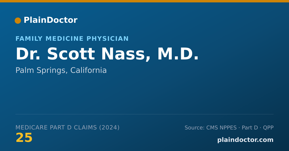 Shareable card for Scott Nass, M.D. - Family Medicine Physician, Palm Springs, CA