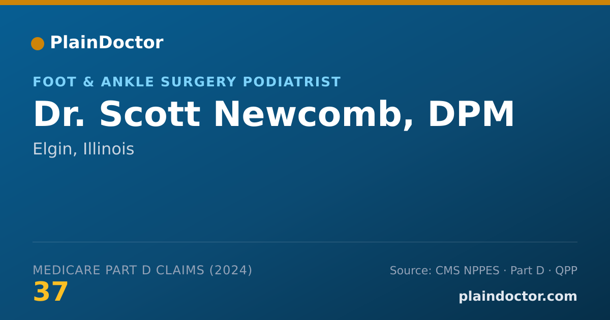 Shareable card for Scott Newcomb, DPM - Foot & Ankle Surgery Podiatrist, Elgin, IL