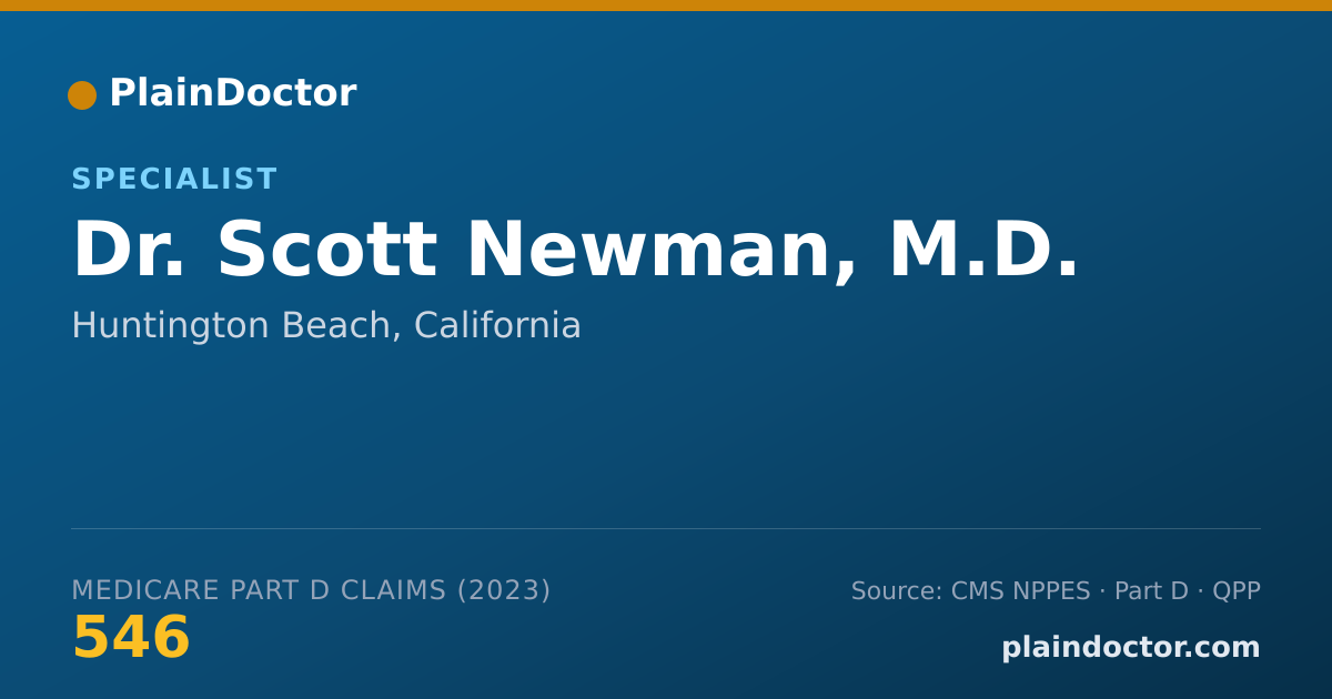 Shareable card for Scott Newman, M.D. - Specialist, Huntington Beach, CA
