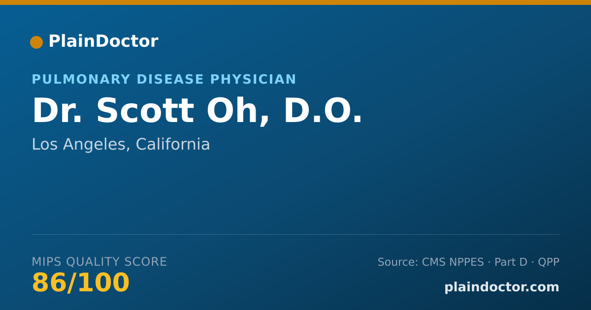 Shareable card for Scott Oh, D.O. - Critical Care Medicine (Internal Medicine) Physician, Los Angeles, CA