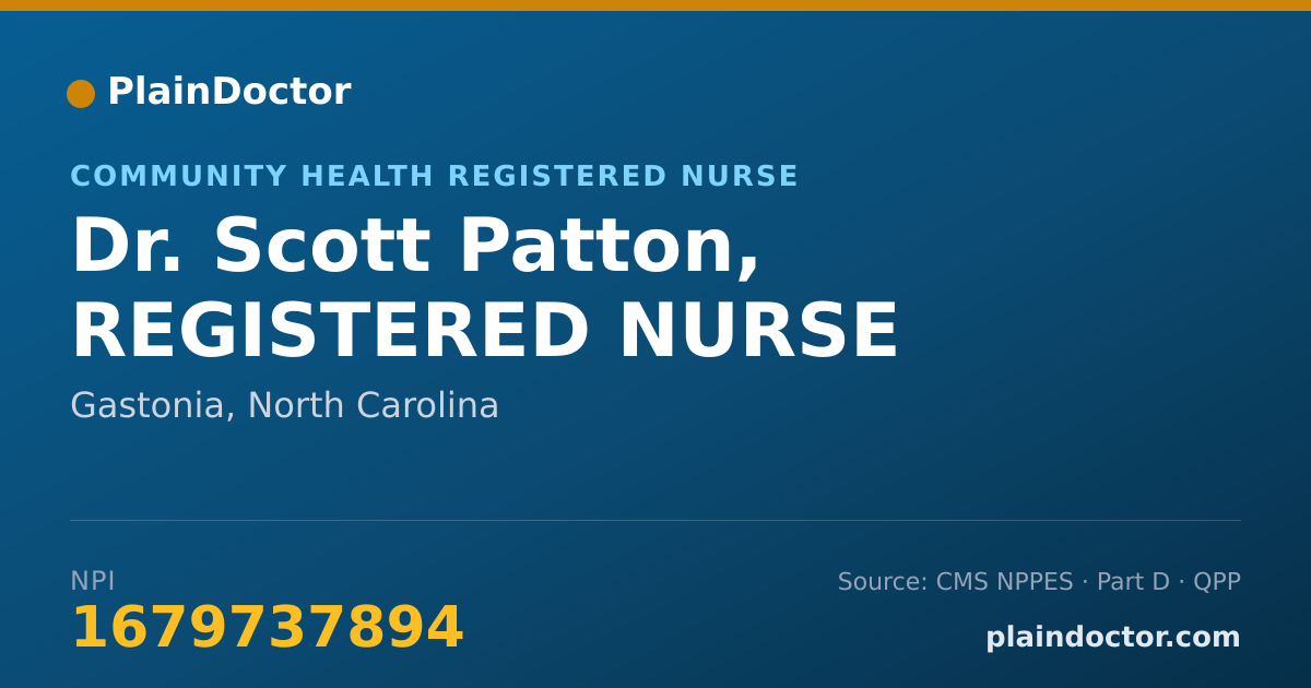 Shareable card for Scott Patton, REGISTERED NURSE - Community Health Registered Nurse, Gastonia, NC