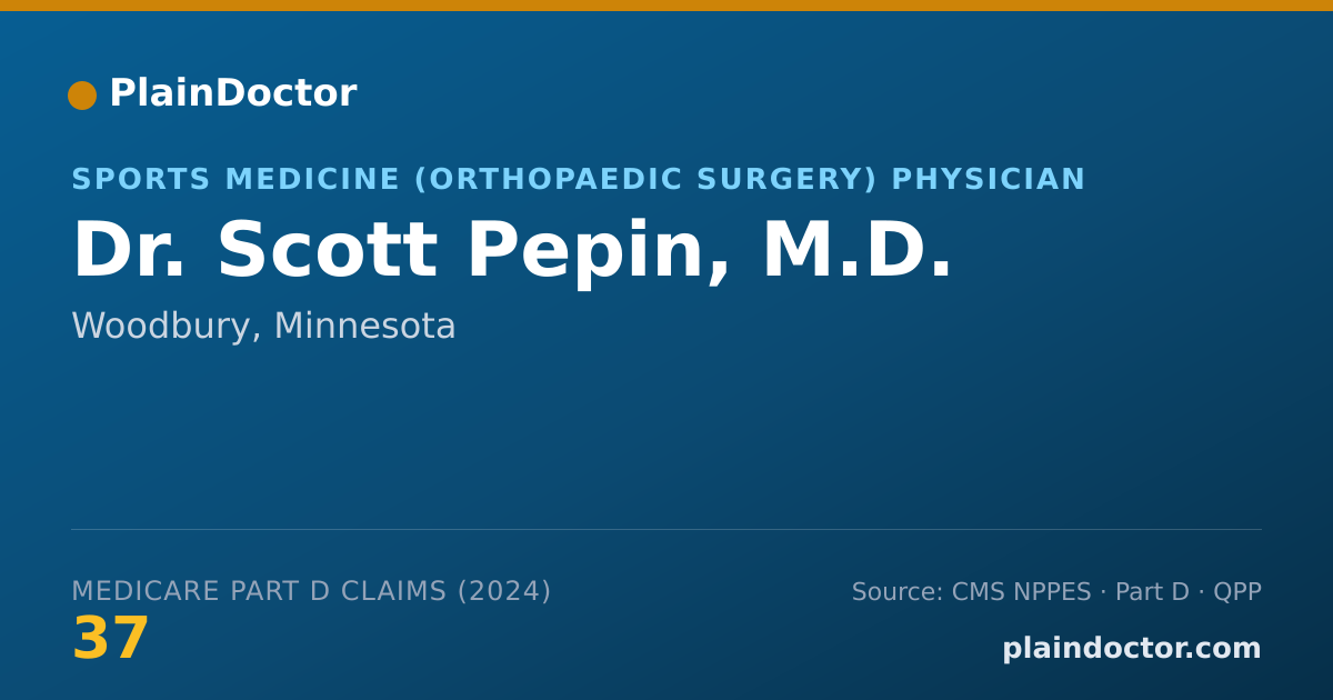 Shareable card for Scott Pepin, M.D. - Orthopaedic Surgery Physician, Woodbury, MN