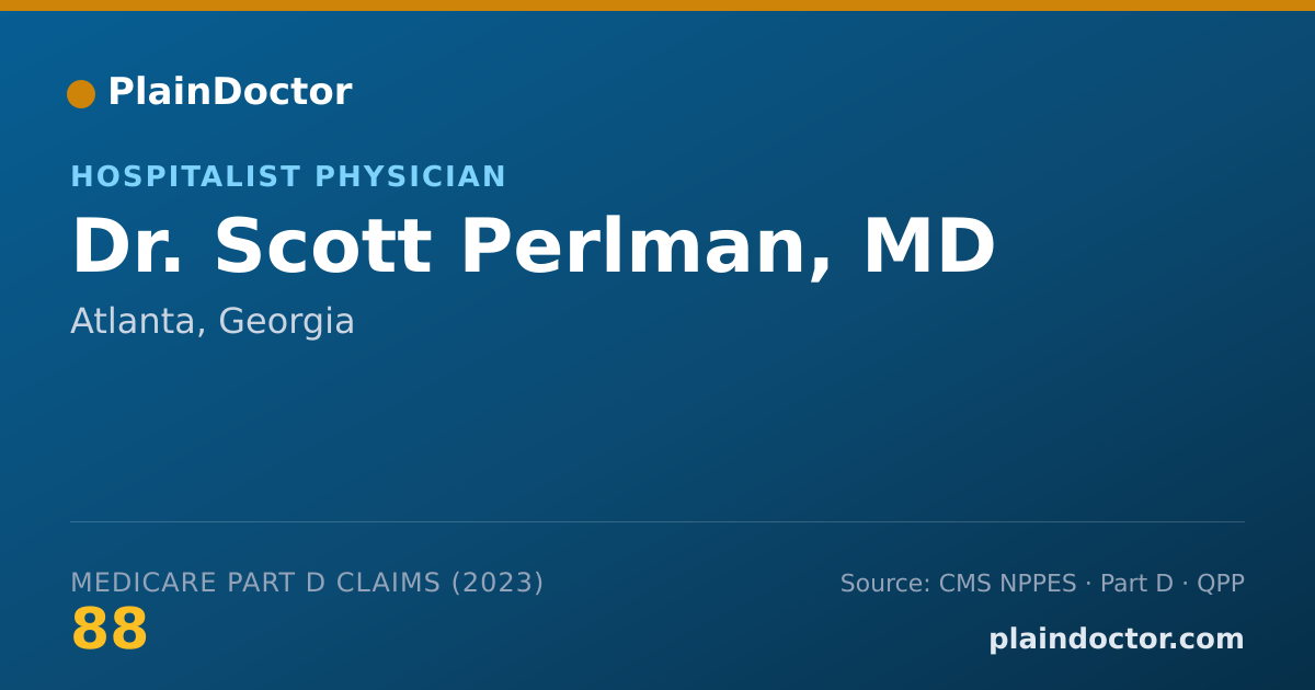 Shareable card for Scott Perlman, MD - Hospitalist Physician, Atlanta, GA