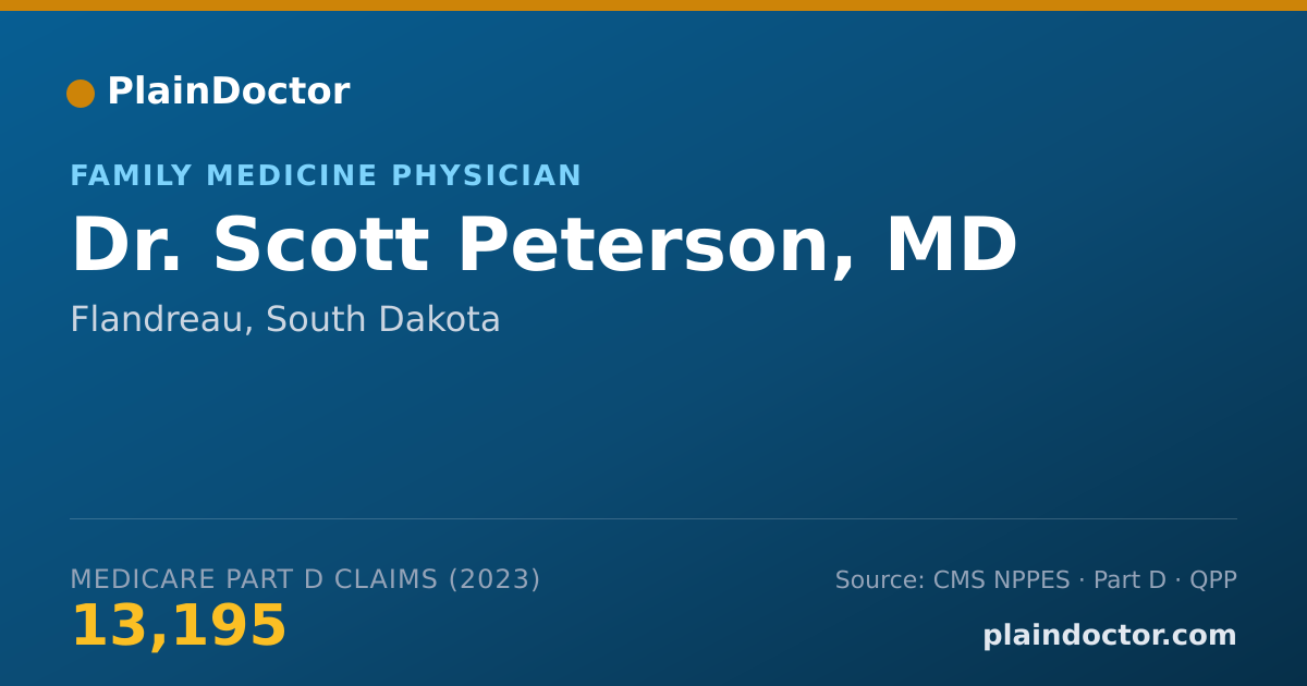 Shareable card for Scott Peterson, MD - Family Medicine Physician, Flandreau, SD