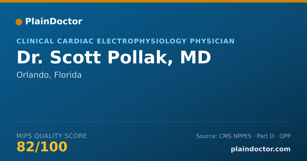 Shareable card for Scott Pollak, MD - Clinical Cardiac Electrophysiology Physician, Orlando, FL