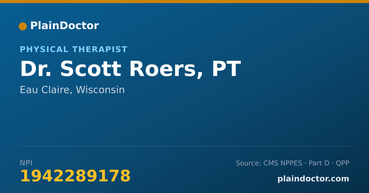 Shareable card for Scott Roers, PT - Physical Therapist, Eau Claire, WI