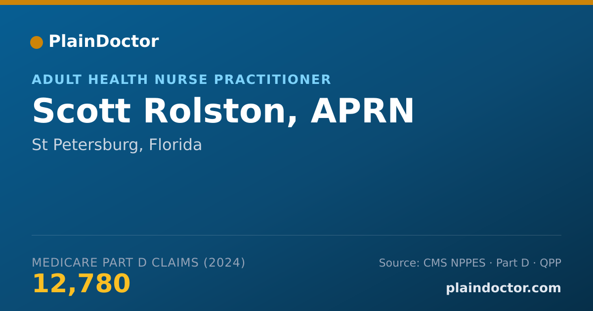 Shareable card for Scott Rolston, APRN - Adult Health Nurse Practitioner, St Petersburg, FL