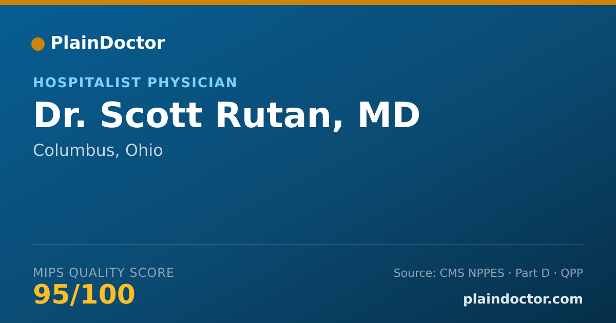 Shareable card for Scott Rutan, MD - Hospitalist Physician, Columbus, OH