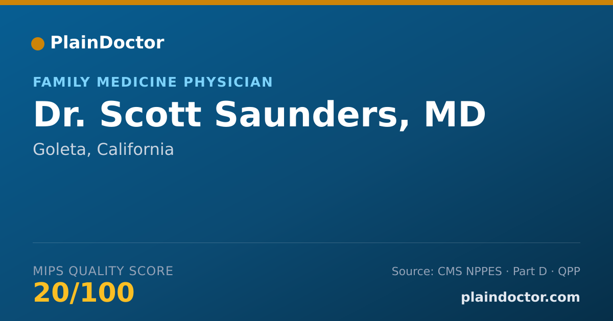 Shareable card for Scott Saunders, MD - Family Medicine Physician, Goleta, CA