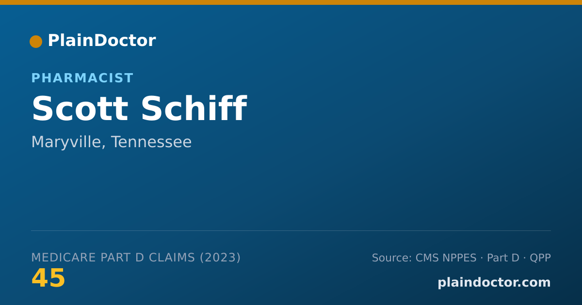 Shareable card for Scott Schiff - Pharmacist, Maryville, TN