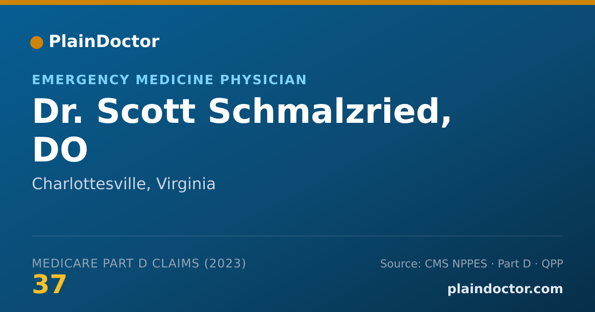 Shareable card for Scott Schmalzried, DO - Emergency Medicine Physician, Charlottesville, VA