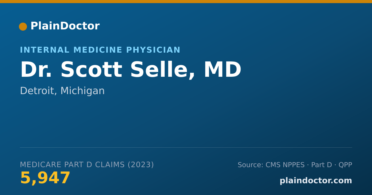 Shareable card for Scott Selle, MD - Internal Medicine Physician, Detroit, MI