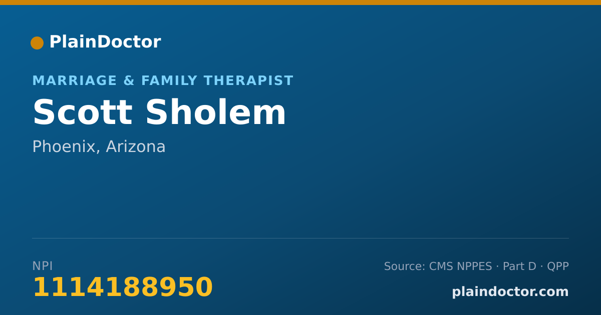 Shareable card for Scott Sholem - Marriage & Family Therapist, Phoenix, AZ