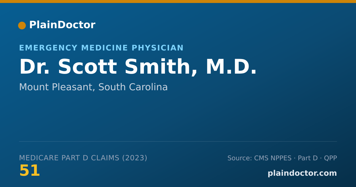 Shareable card for Scott Smith, M.D. - Emergency Medicine Physician, Mount Pleasant, SC