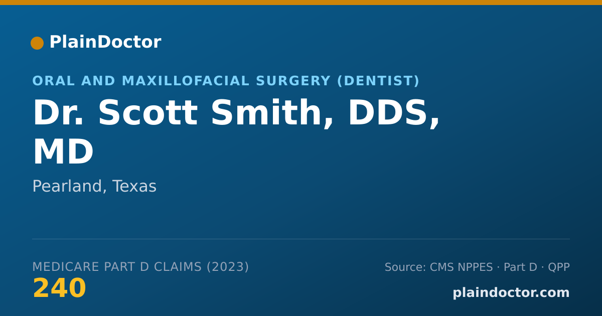 Shareable card for Scott Smith, DDS, MD - Oral and Maxillofacial Surgery (Dentist), Pearland, TX