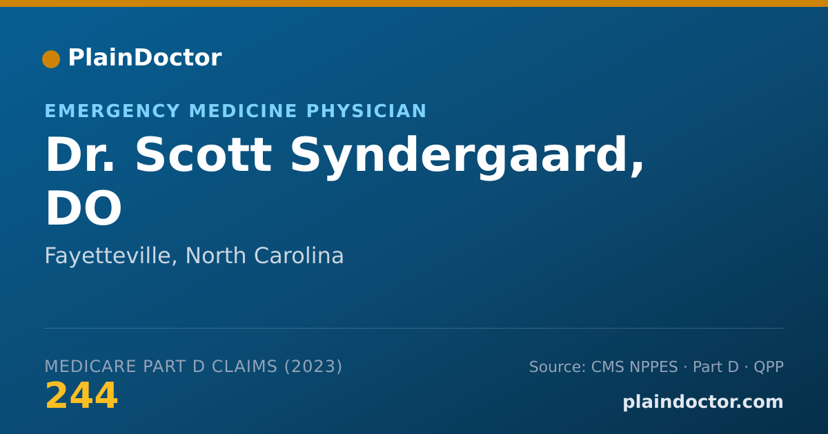 Shareable card for Scott Syndergaard, DO - Emergency Medicine Physician, Fayetteville, NC