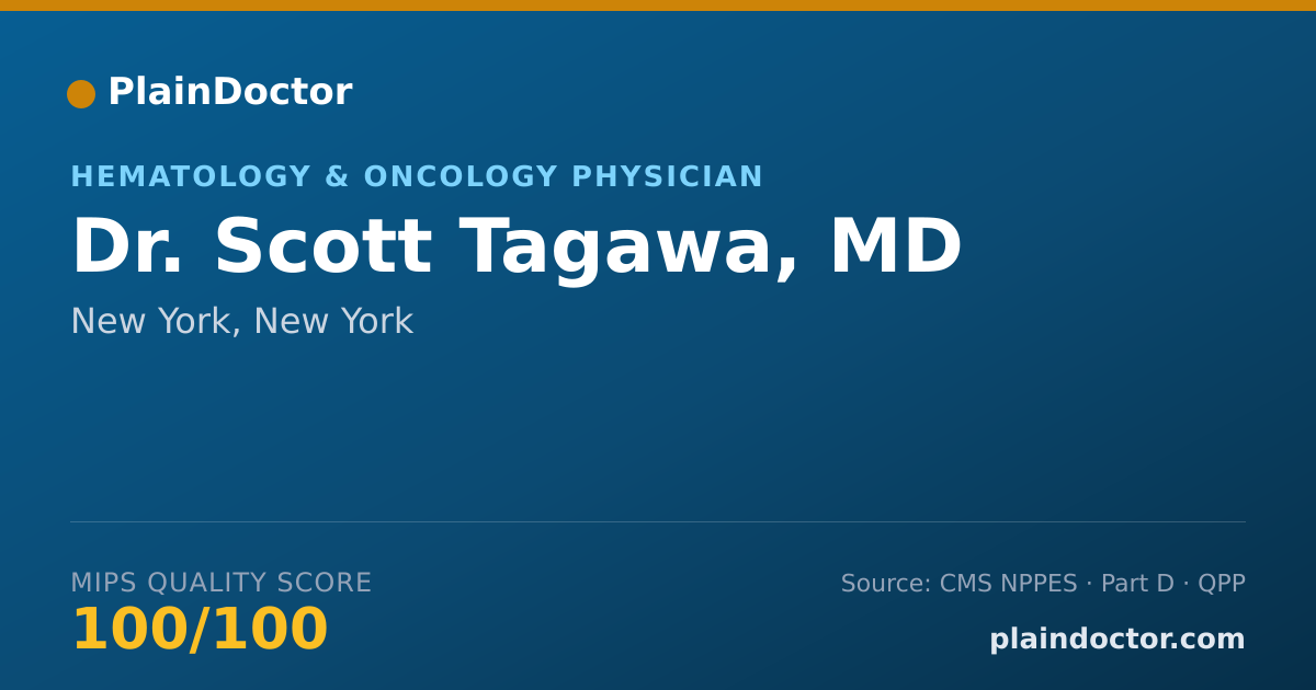 Shareable card for Scott Tagawa, MD - Hematology & Oncology Physician, New York, NY