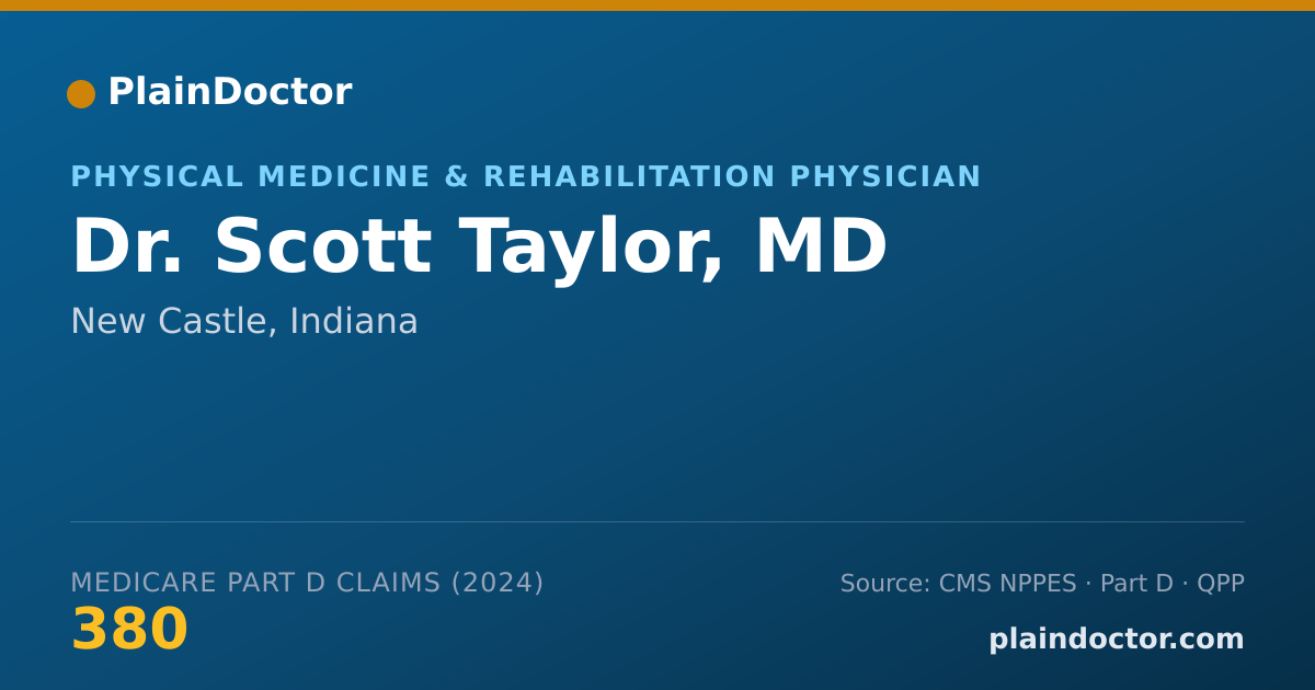 Shareable card for Scott Taylor, MD - Pain Medicine (Physical Medicine & Rehabilitation) Physician, New Castle, IN