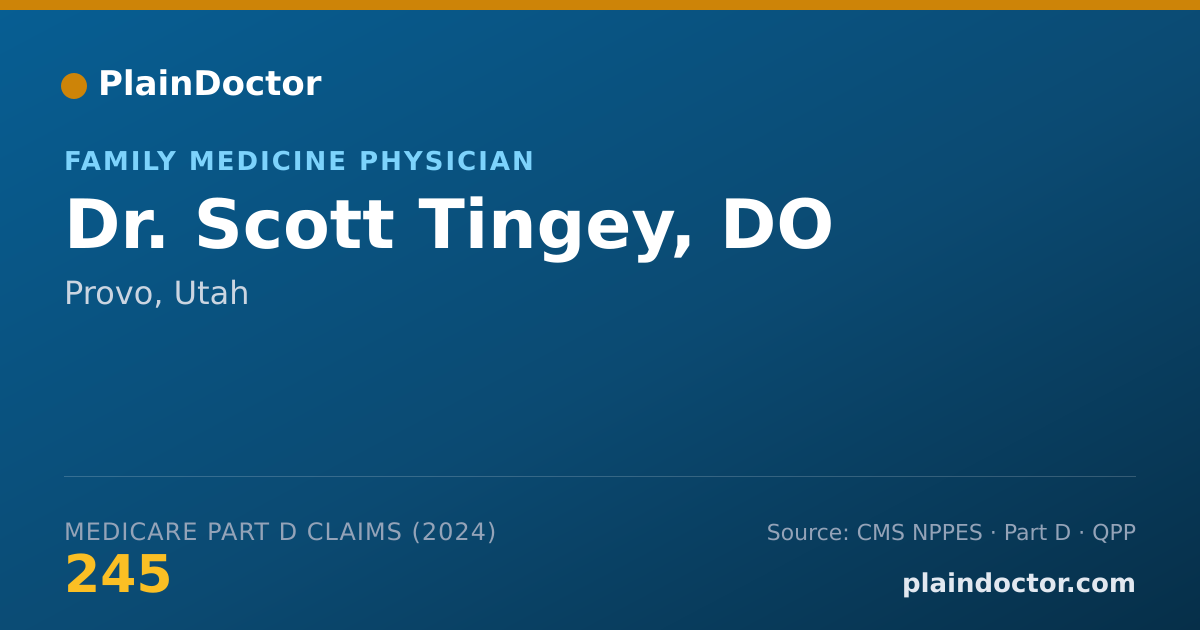 Shareable card for Scott Tingey, DO - Family Medicine Physician, Provo, UT