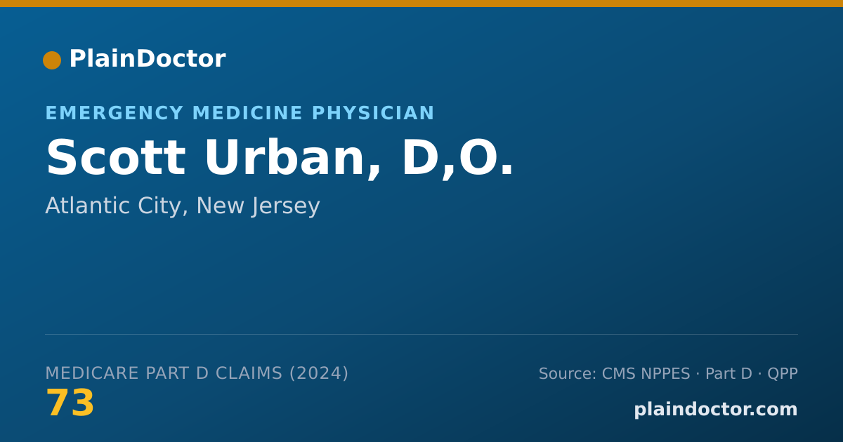Shareable card for Scott Urban, D,O. - Emergency Medicine Physician, Atlantic City, NJ