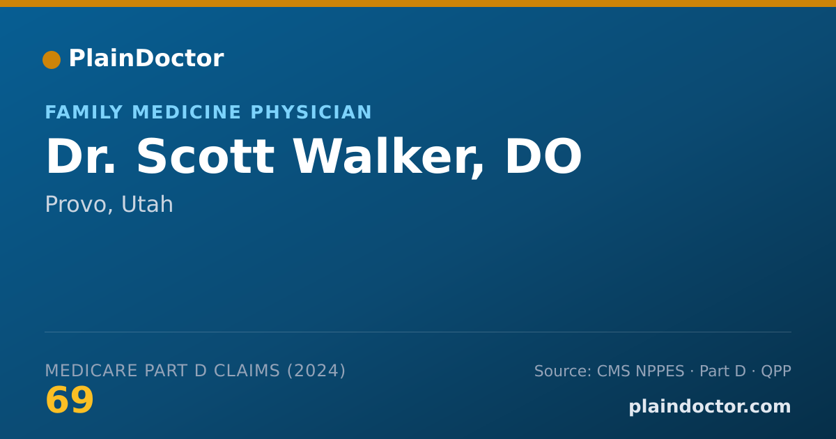 Shareable card for Scott Walker, DO - Family Medicine Physician, Provo, UT