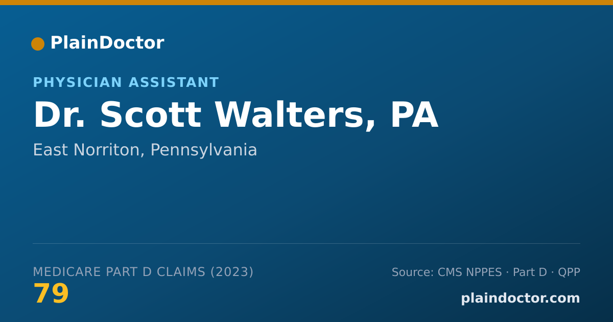 Shareable card for Scott Walters, PA - Physician Assistant, East Norriton, PA