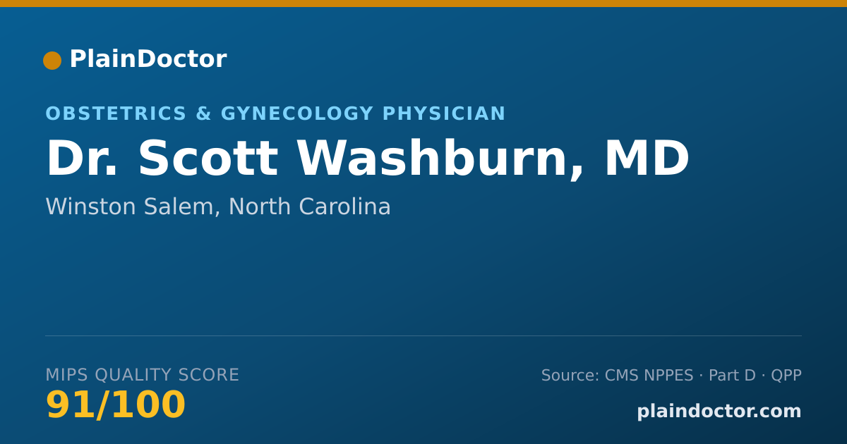 Shareable card for Scott Washburn, MD - Obstetrics & Gynecology Physician, Winston Salem, NC