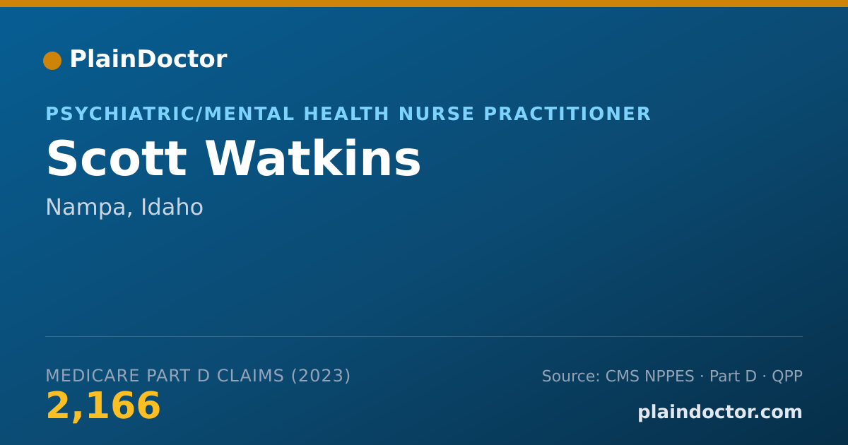 Shareable card for Scott Watkins - Psychiatric/Mental Health Nurse Practitioner, Nampa, ID