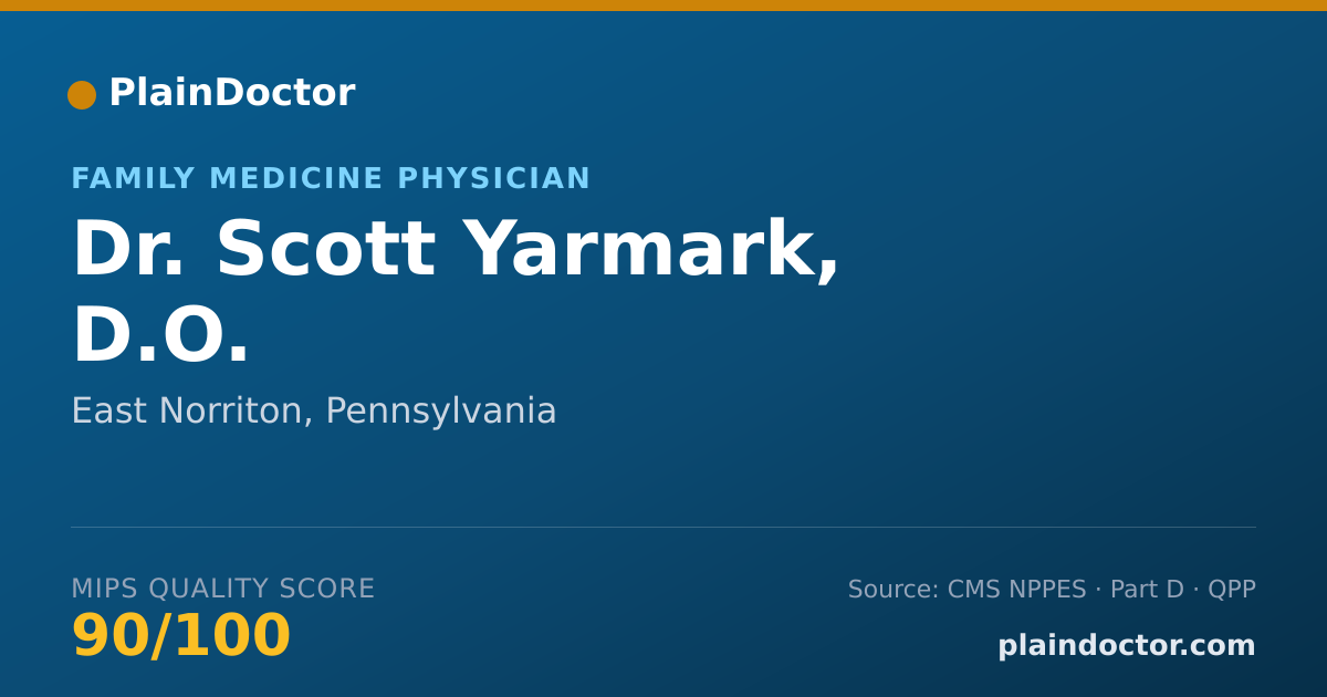Shareable card for Scott Yarmark, D.O. - Family Medicine Physician, East Norriton, PA