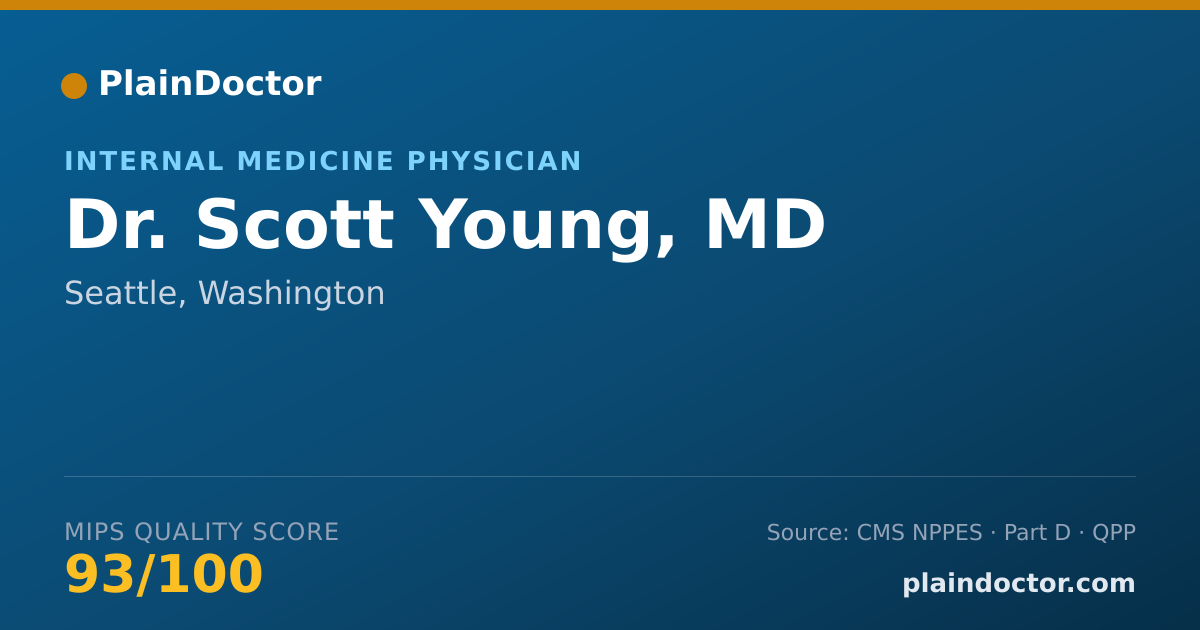 Shareable card for Scott Young, MD - Internal Medicine Physician, Seattle, WA