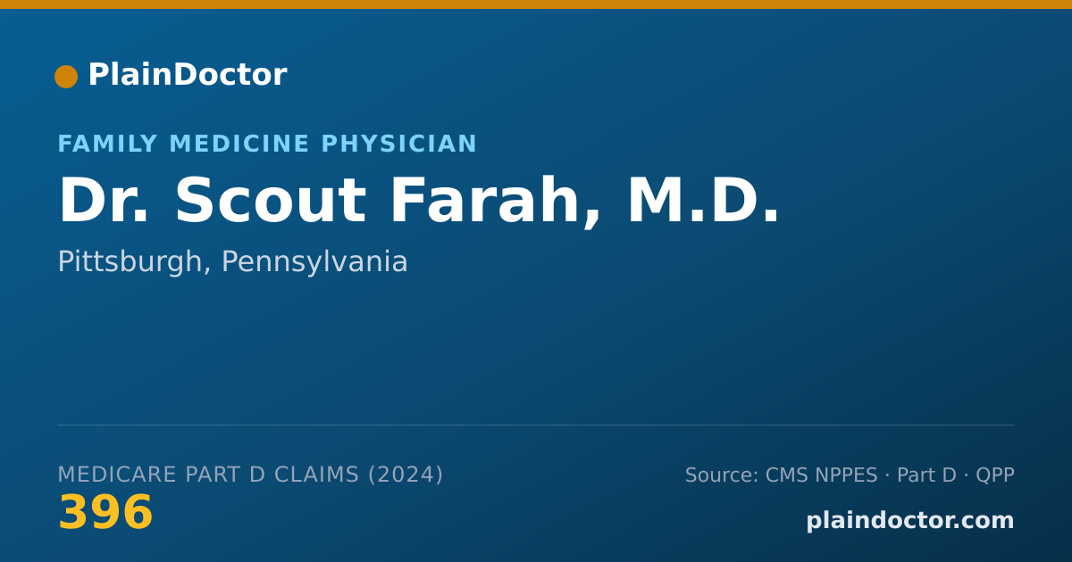 Shareable card for Scout Farah, M.D. - Family Medicine Physician, Pittsburgh, PA