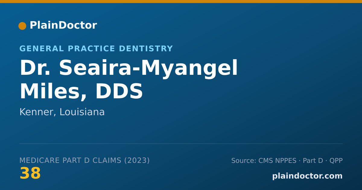 Shareable card for Seaira-Myangel Miles, DDS - General Practice Dentistry, Kenner, LA