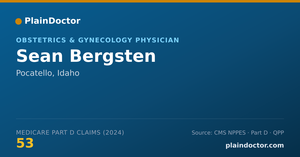 Shareable card for Sean Bergsten - Obstetrics & Gynecology Physician, Pocatello, ID