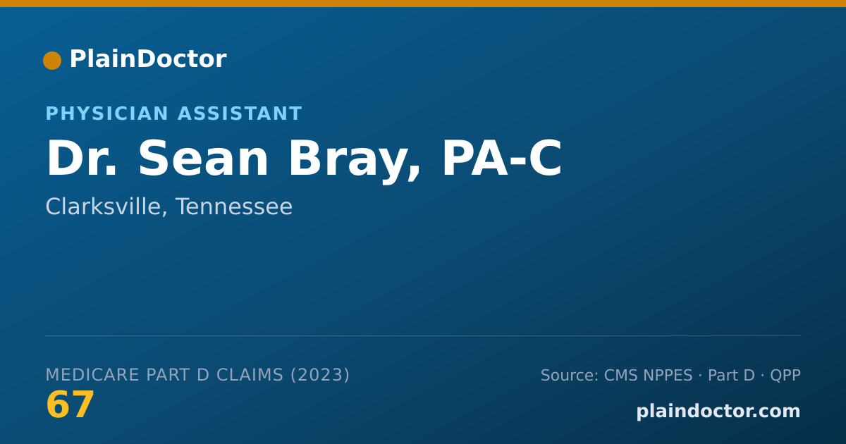 Shareable card for Sean Bray, PA-C - Physician Assistant, Clarksville, TN